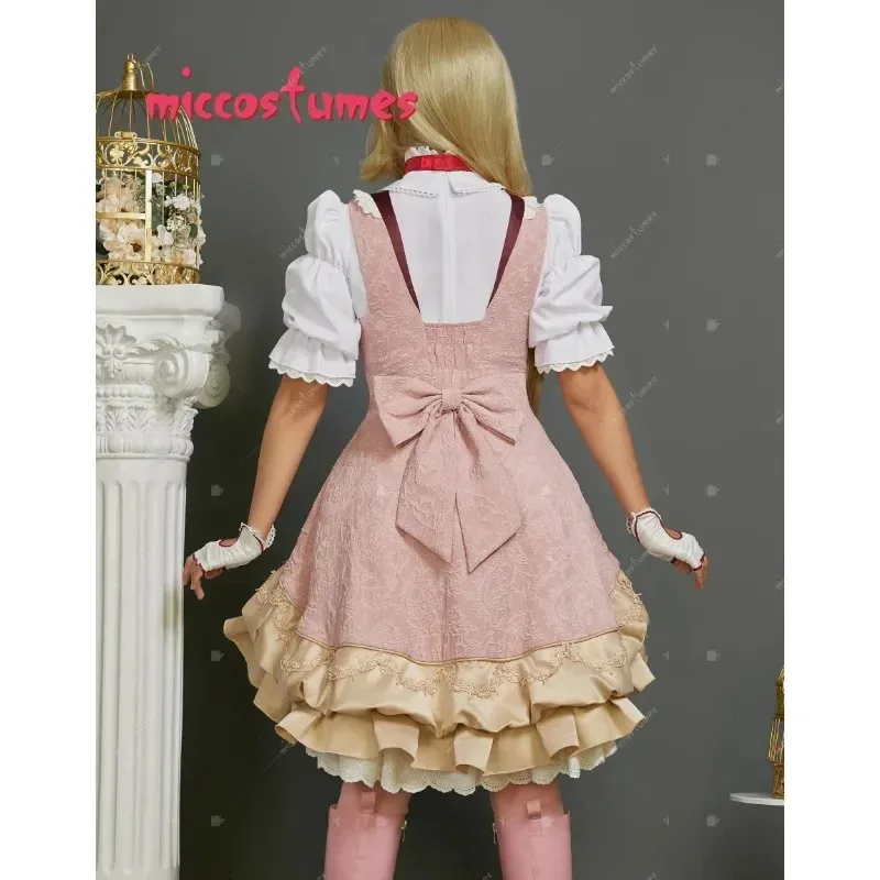 

25COSMICCOSTUMES Women's Lili Costume Student Cosplay Court Style Shirt and Dress with Gloves Thigh-high Stockings