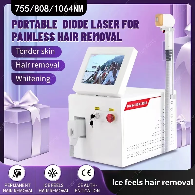 Nuovo 200OW Laser 3 lunghezza d'onda Ice Platinum Hair Removal 755nm 808nm 1064nm apparecchiatura per la depilazione del Laser a diodi