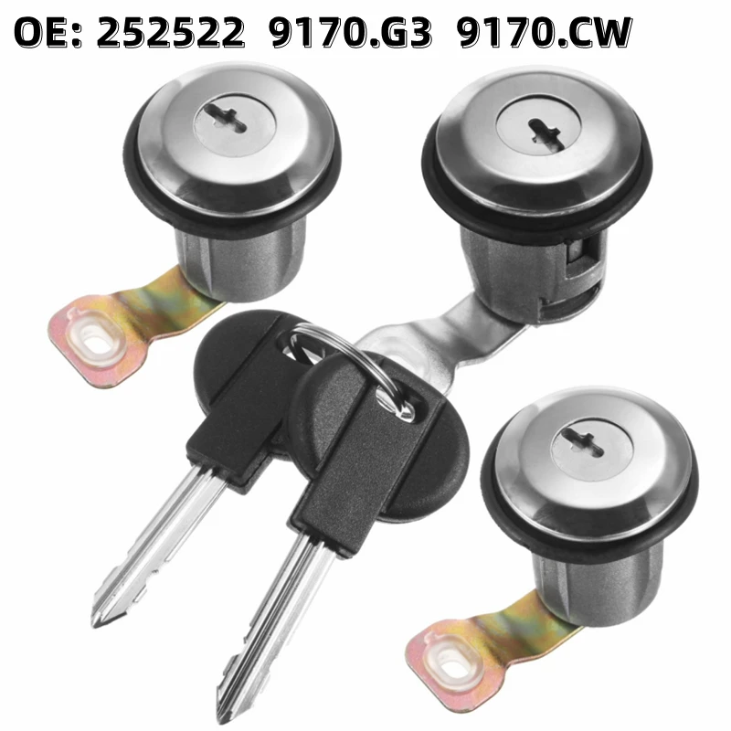OE: 9170.G3 9170.CW OEM Car Door Lock Cylinder Barrel For Citroen For Peugeot Door Lock Core With 2Pcs Keys