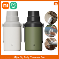 Xiaomi Mijia Big Belly Thermos Cup 1L Insulated Vacuum Water Cup 316L Stainless Steel Inner Keep Warm Cold 24 Hours Water Pot