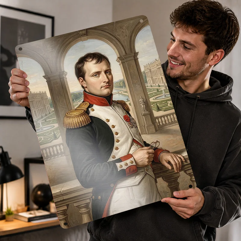 Napoleon Bonaparte Printed Posters Personalized Metal Sign Inspirational Leader Persona Wall Art Suited To Scholar Collectors