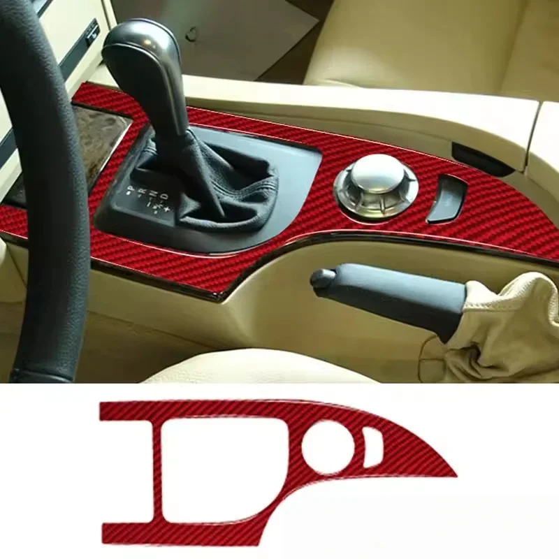 Gearshift Box Gear Shift Panel Cover Trim Sticker Carbon Fiber For BMW 5 Series E60 2004-2007 Car Interior Accessories