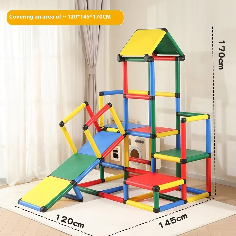 

Colorful Build Together Multifunction Safety Kids Indoor Climb and Slide in Home