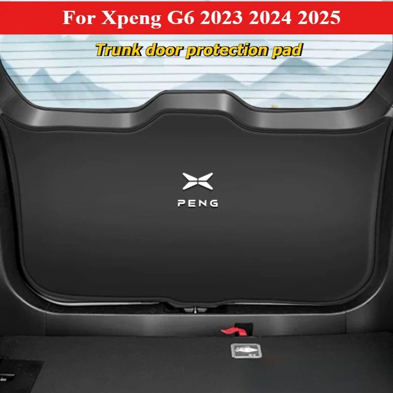 Image of Für Xpeng G6 Auto Stamm Tür Anti Kick Pad Leder Heckklappe Anti-Scratch Schutz Aufkleber Cargo-Liner Innen Dekor zubehör