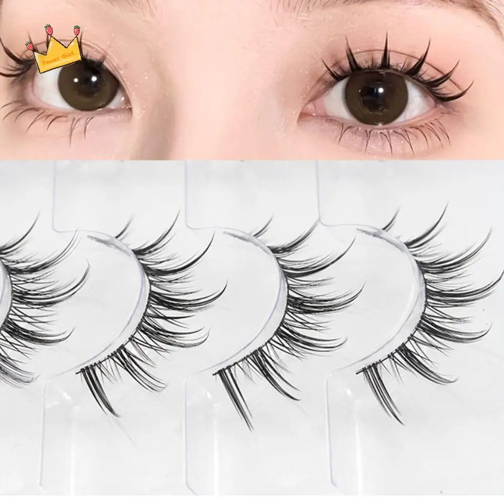 8 Pairs Grafting Natural Look Little Devil Full Strip Lashes Dense Soft False Eyelashes Curled DIY Eye Lashes Makeup