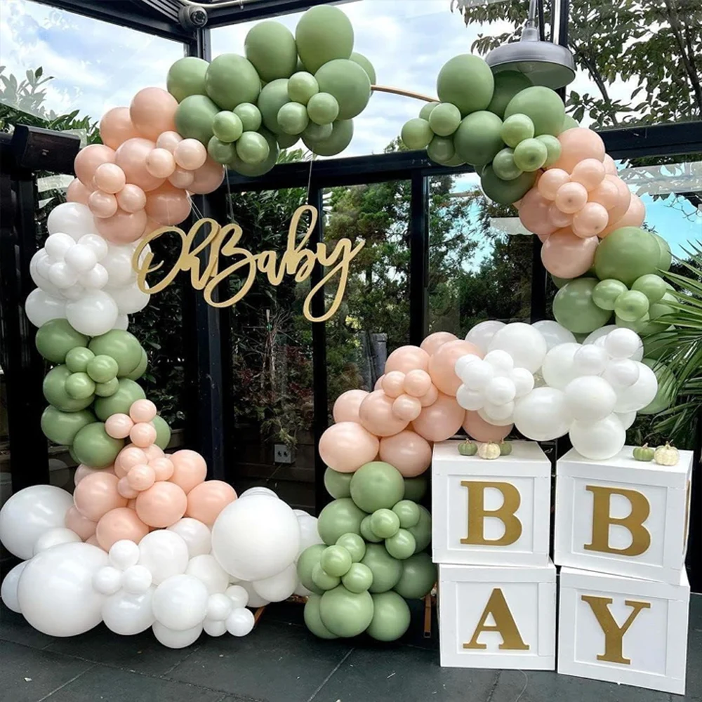 4 Stück Baby party boxen Party dekoration Gold buchstaben weiße Baby ballons Boxen blöcke für Geburtstag Baby party Geschlecht offenbaren dec – Detail 4