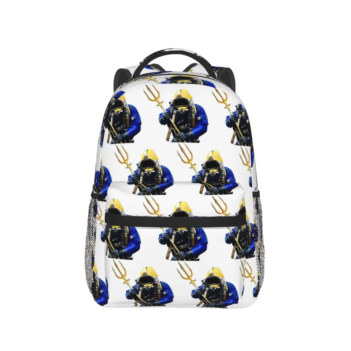 Diver, Marine Animal Tamer Student Backpack School Bag Hiking Travel Daypack for Boys Girls Fashion Bookbag Shoulder Bags