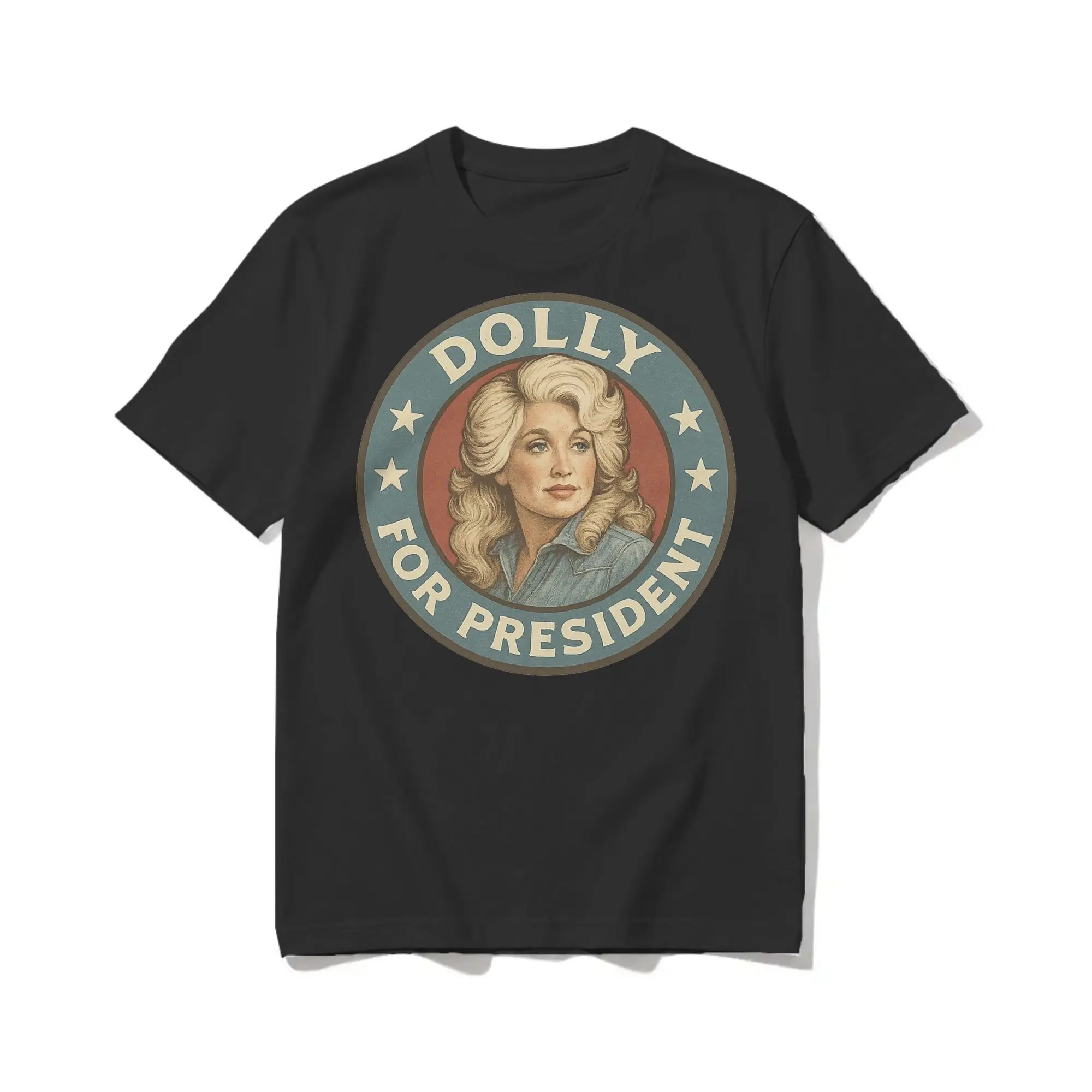 Men Women's T-Shirt Vintage Volume Dolly Parton for President 100% Cotton Tees Short Sleeve  T Shirts Crew Neck Clothes Unique