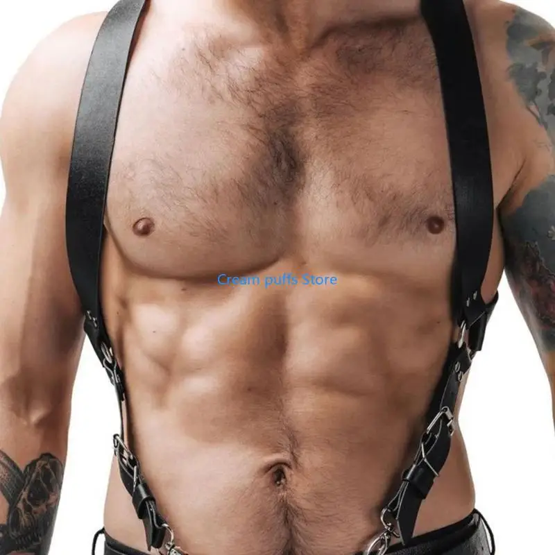 50LE Hosenträger Lederriemen Erwachsene Gürtel Männer Hosenträger Gürtel Einstellbar