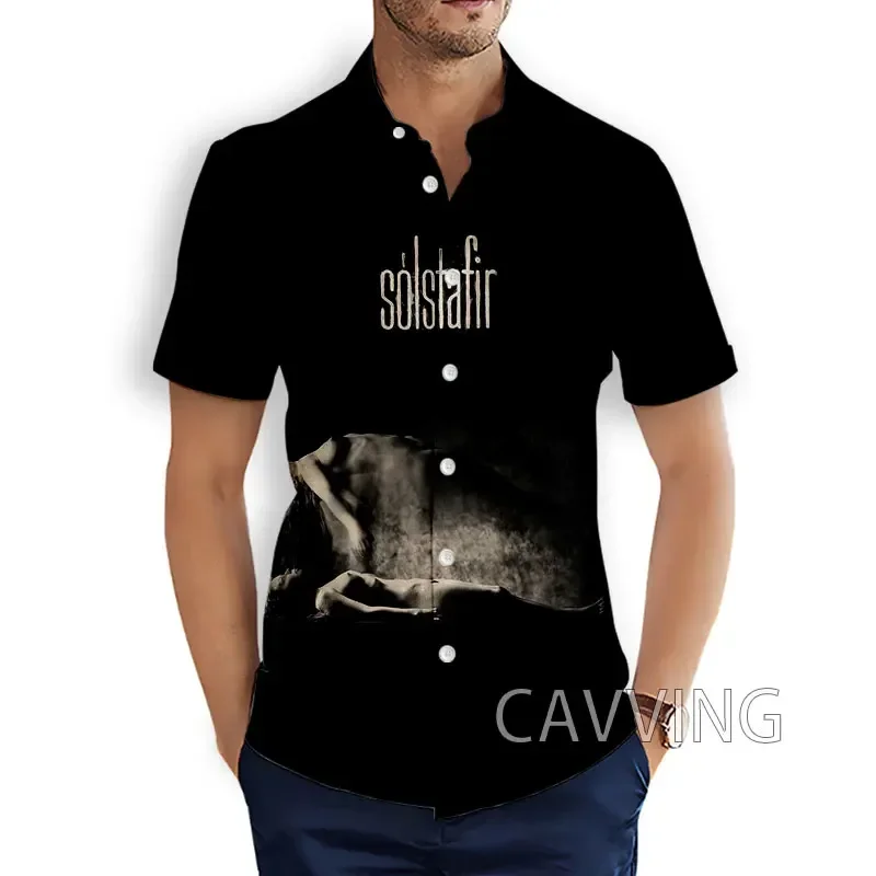 CAVVING 3D Printed  Solstafir  Rock  Fashion Casual Shirts Men's  Short Sleeves Loose Breathable  Hawaii  Shirts