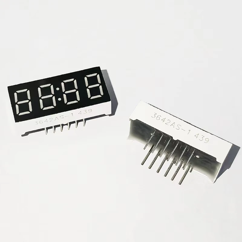 10PCS Digital Tube 0.36 Inch 4 Digit With Clock LED Display 3462AS 3642AS Cathode 3642BS 3462BS Anode High Bright Red
