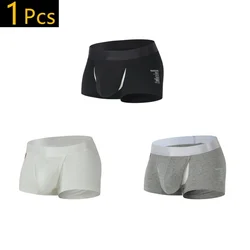 Plus Size M-XXXL Open Front Underwear Men Cotton Sexy Men's Boxer Shorts Panties Comfortable Soft Male Boxers U Convex Lingerie