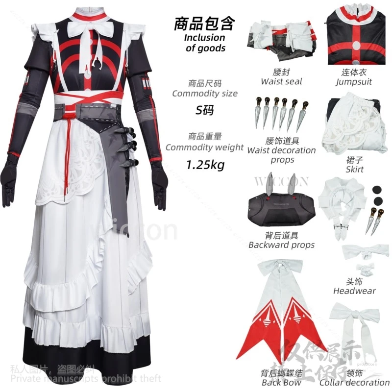 Gioco Anime Zenless Zone Zero Cosplay Alexandrina Sebastiane Costume Cameriera Vestito Lolita Parrucche Per Le Ragazze Donna Puntelli Cos Personalizzato