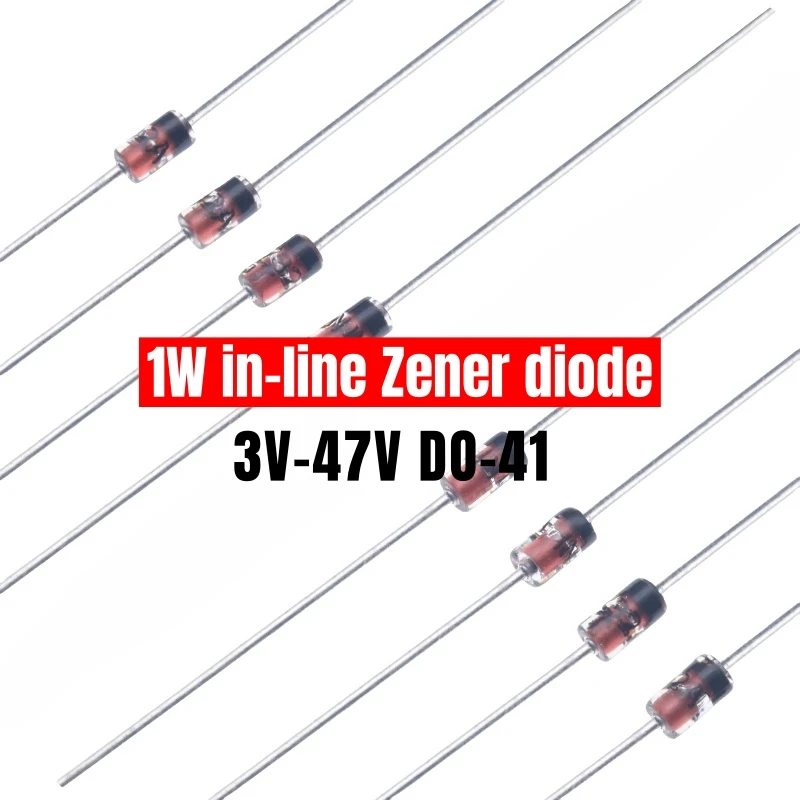 20PCS 1W In-line Zener diode 1N4735A ZPY6V2  DO-41 6V2 6.2V 1N4728A 4732 4733 4740 3V 4.7V 7.5V 24V 47V Through diode