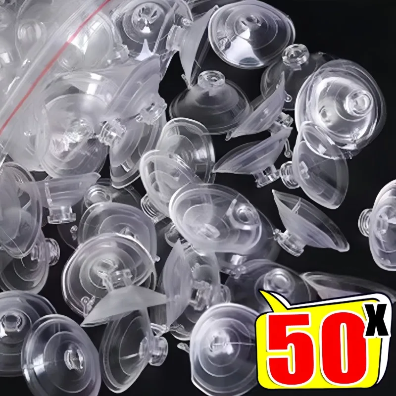 20/30/40/50mm Mushroom Head Sucker PVC Fish Tank Transparent Glass Sucker Perforated Clear Suction Cups Window Decor Wedding Car