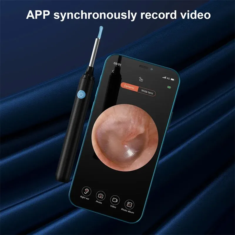 Ear Cleaner com Câmera, Endoscópio Vara, Colher De Silicone, Ear Wax Removal, Health Care Tool, Clean for iPhone, IPad, Android