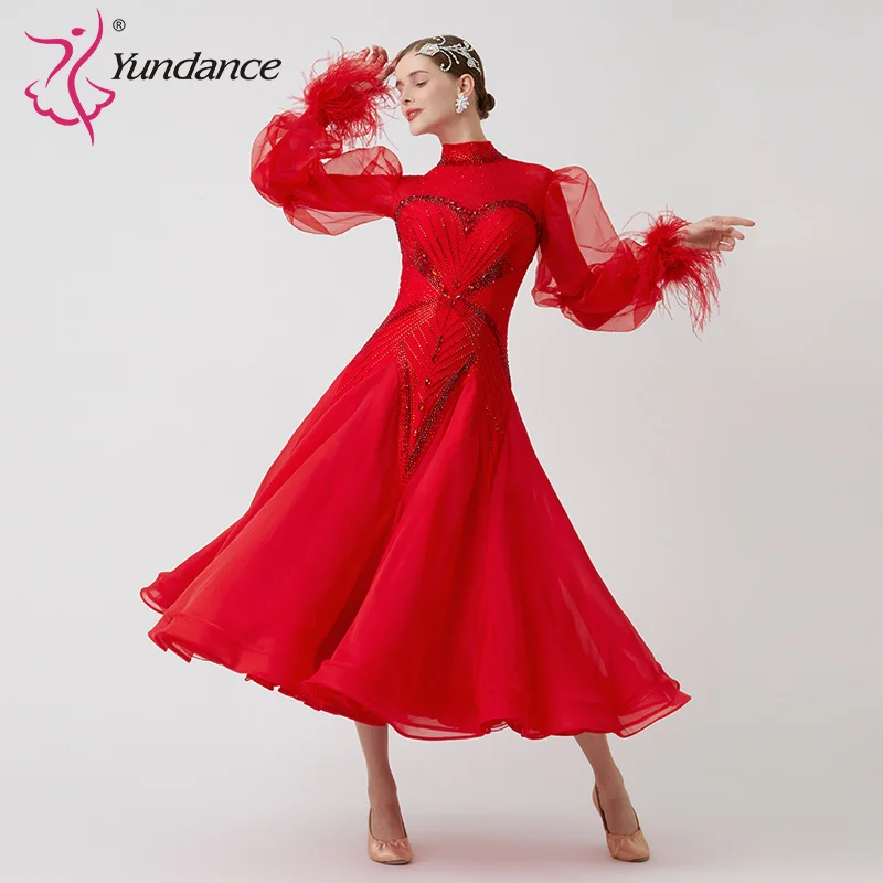 

B-23068 Новое международное стандартное платье для бальных танцев на заказ, высококачественные жемчужные шелковые платья для бальных танцев на продажу