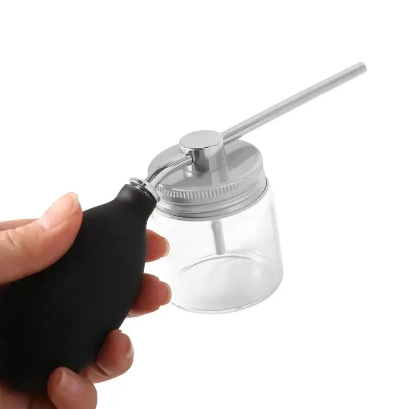 (.) 1Pcs Talc Fiber Talcum Powder Blower Puffer Hair Loss Hair Building Fiber Spray Applicator Hair Salon Powder Spray Bottle