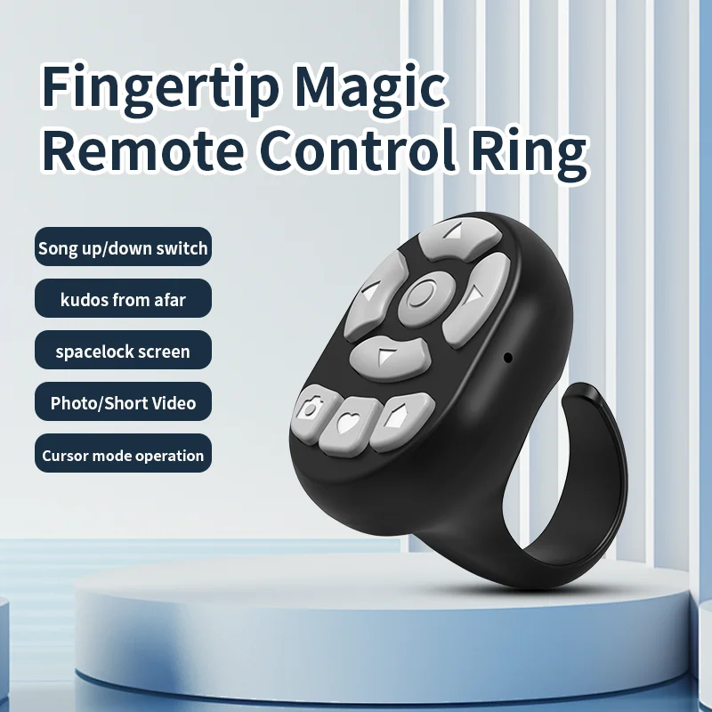 Mobile Phone Remoter Bluetooth-Compatible Remote Control E-book Page Turner for TIK Tok Scrolling Ring for Android for Apple