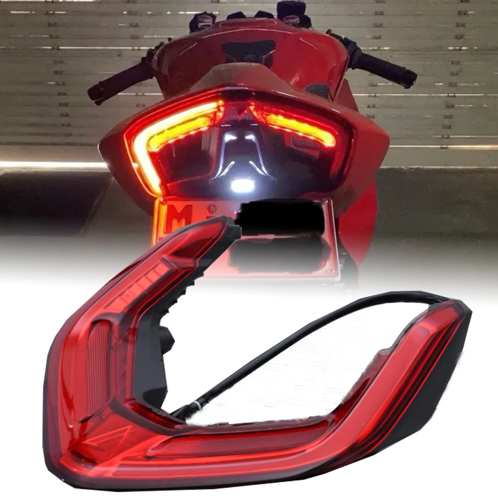 For Ducati Panigale V2 Turn Signals Motorcycle LED Integrated Blinker Tail Brake Light V4 R S V4R 2018-2023 2024 V4S Taillight