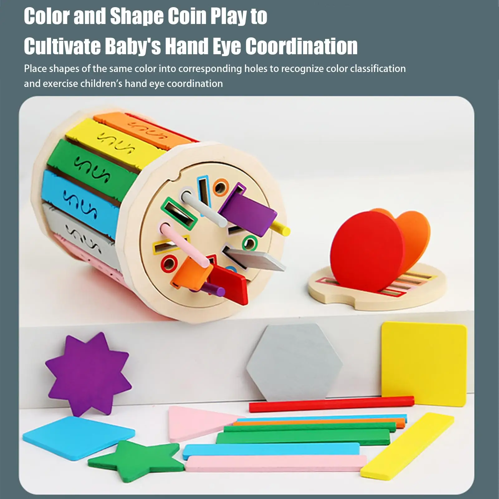 Jouets sensoriels de tri des couleurs, motricité Fine en bois, jouets éducatifs d'apprentissage sensoriel assortis aux couleurs pour garçons et filles, enfants à la maison