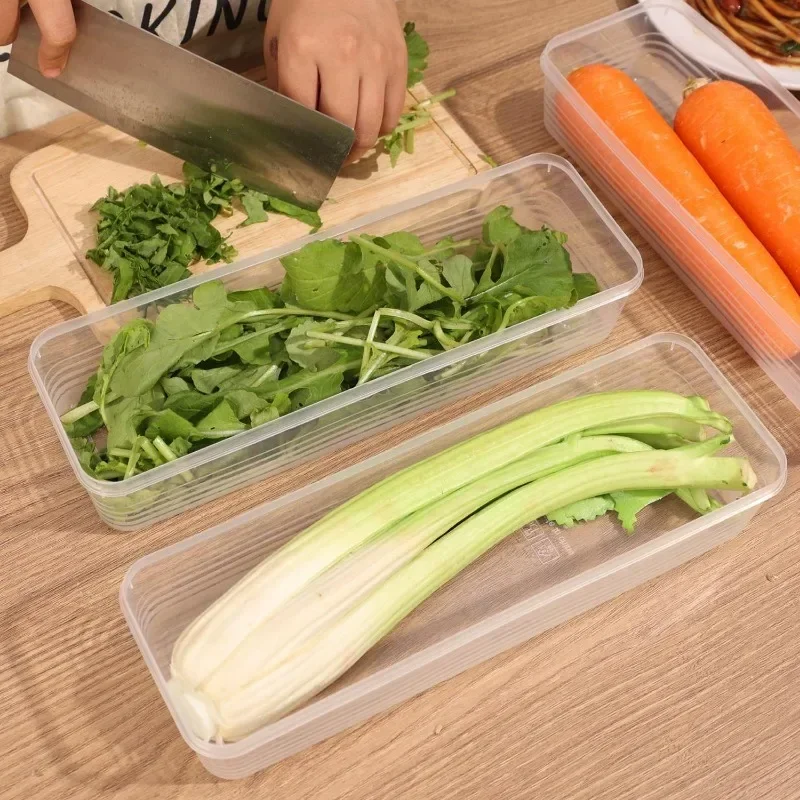 

Fresh Box Refrigerator Boxes Scallions Food Container with Lid Cold Crisper Sealed Kitchen Fresh Fruit Fridge Organiser Jar Jar