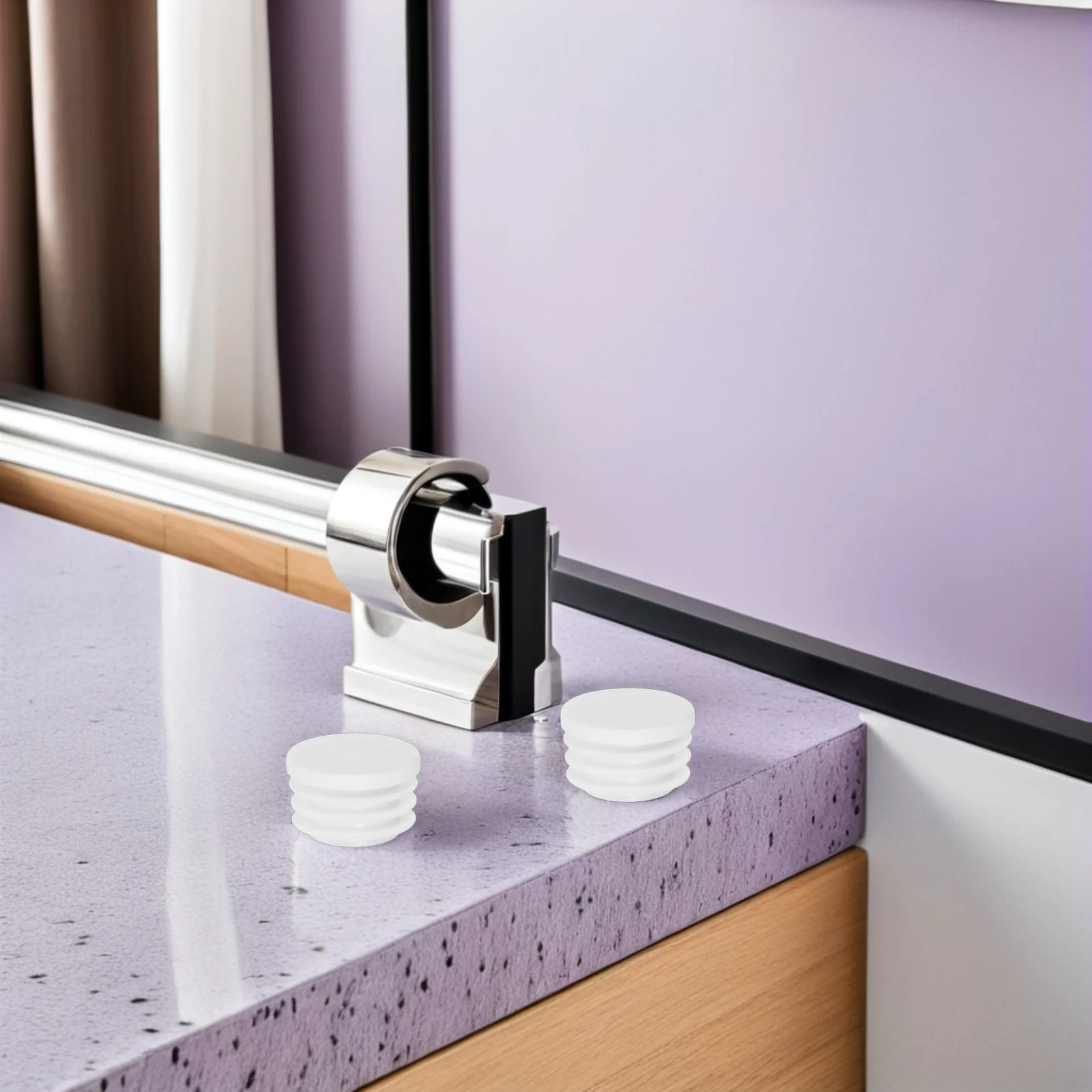 60 szt. Okrągłe zaślepki do rur, plastikowe końcówki, białe, do mebli, nóg krzeseł, rur, zaślepki do otworów, pyłoszczelne, nowoczesny wystrój