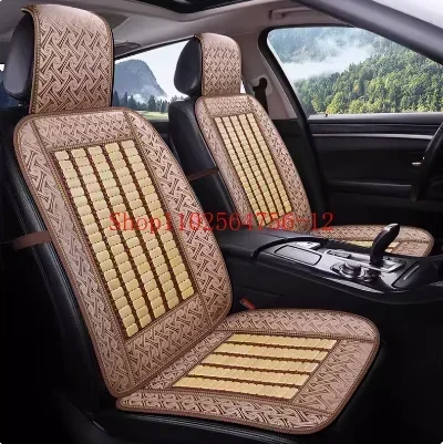 1pc Car Cushion Summer Cool Pad Single-Piece Car Van Ventilated Truck Seat Cover Cushion Mat Bamboo Ma