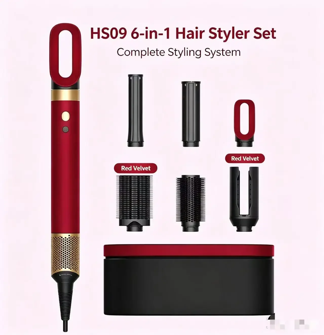 2026 HS09 Professional All in One Hair Styler Travel Dryer Hot Air Brush Straightener Curling Wand Multi hairdryer hair dryers