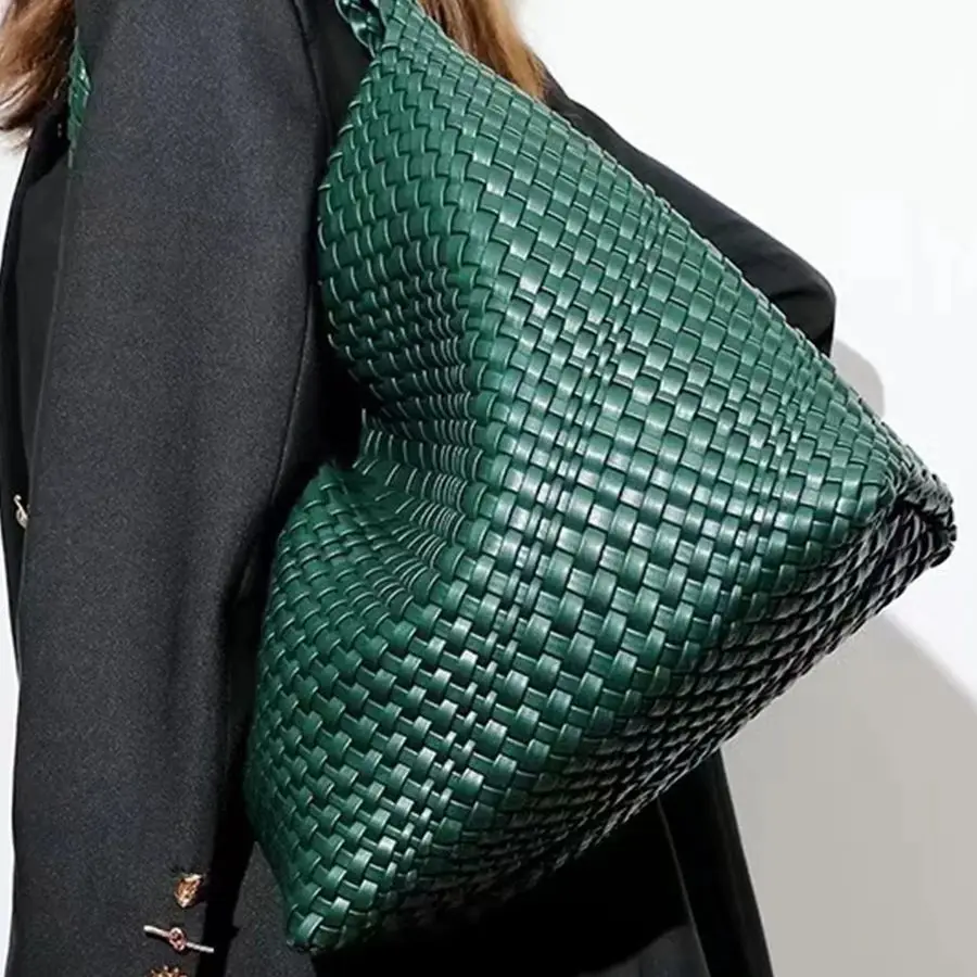

Luxury Designer Large Capacity Casual Tote Bag Shoulder Bag for Women Woven Big Size Female Composite Handbag