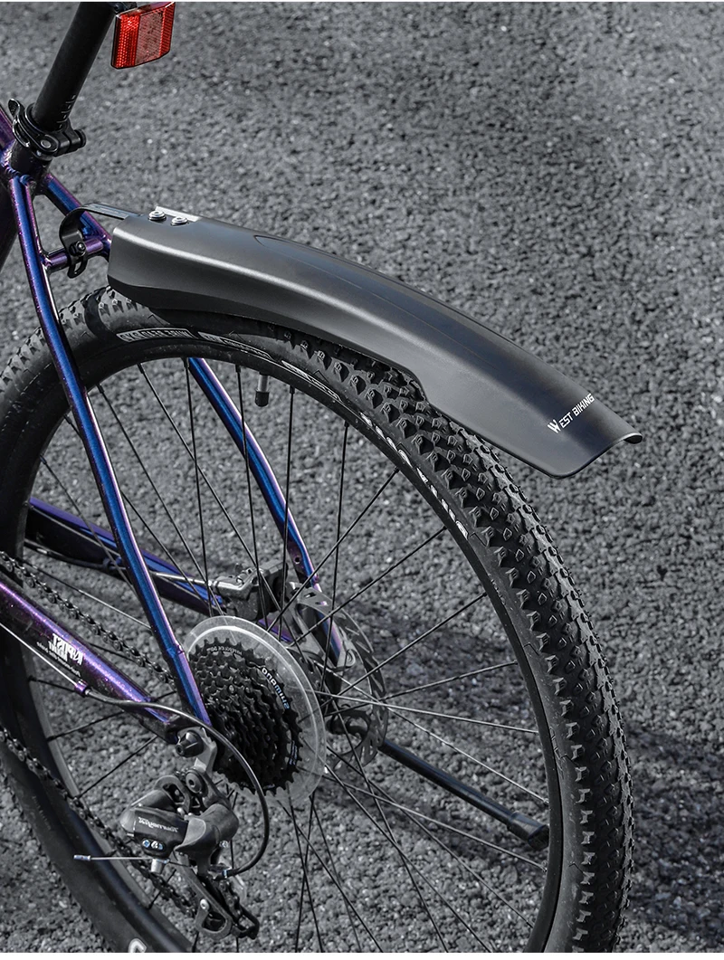 WEST BIKING Mountainbike-Schutzblech-Set 9cm Breiter Bogen Wasserdichte Schutzbleche Schraubbefestigung für 26 27,5 29 MTB Stadtfahrrad-Zubehör – Detail 14