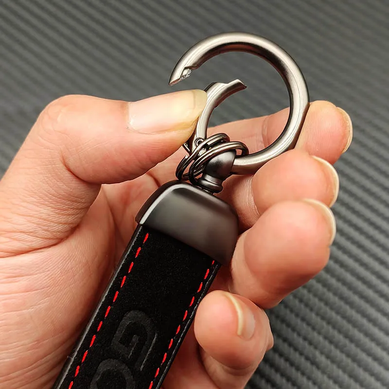 2026 Hot For Volkswagen VW Luxury Suede Leather Car Keychain For VW Golf 4 5 6 7 2 1 MK2 MK4 MK6 MK7 R32 GTD R Line Jetta GLI TS view 4
