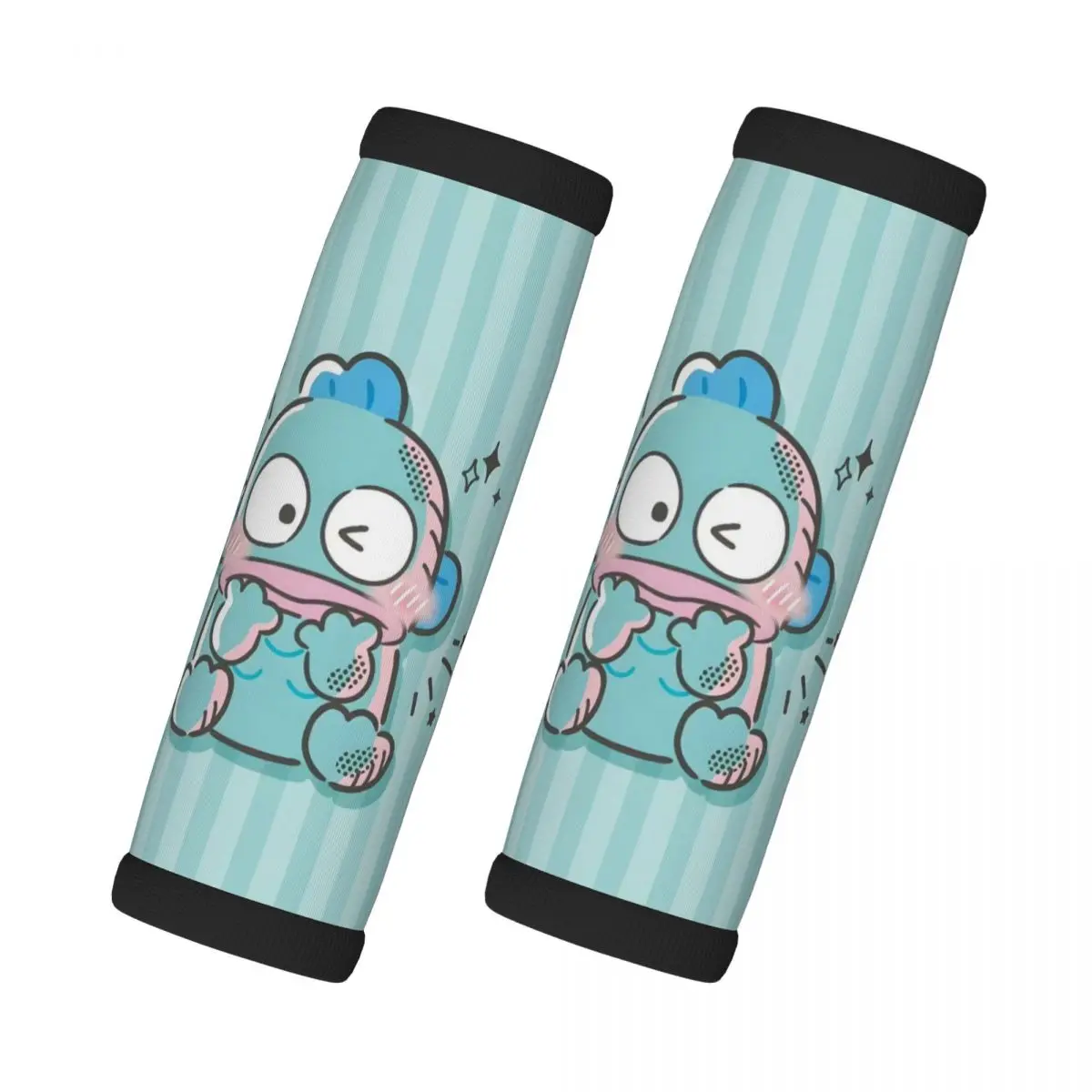

Custom Hangyodon Cartoon 2 Pcs Luggage Handle Wrap Soft Grip Handle Cover Comfortable Neoprene Suitcase Identifier Travel