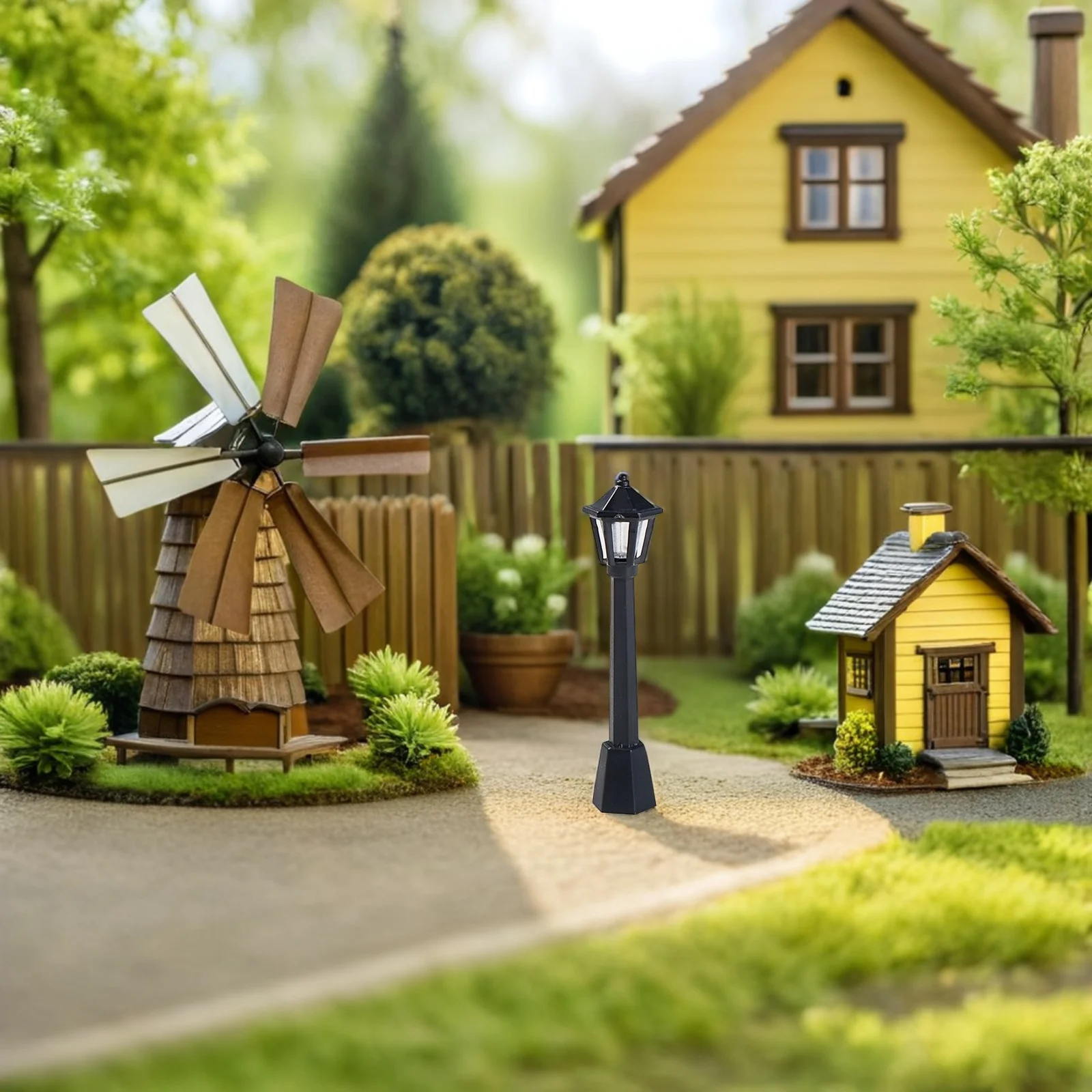 

10pcs Miniature Street Lamps: Micro Landscape Lighting For Dollhouse Scene Village Accessories Scale Street Lights Diorama