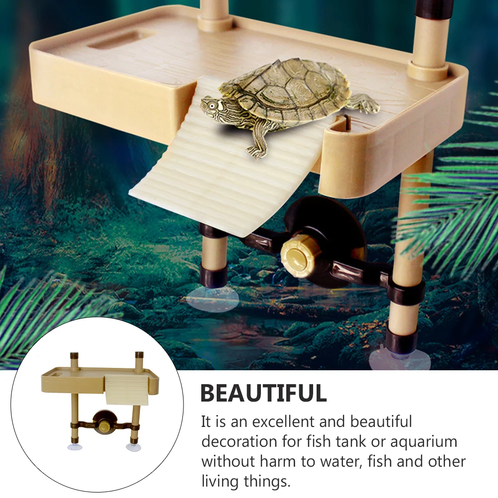 

1Pcs Plastic Turtle Float Plate Safe Tortoise Climb Platform Fish Tank Decoration Aquarium Landscape Float Plate
