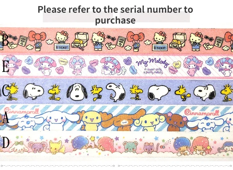 10M Cartoon Anime Sanrio Hello Kitty Cinnamoroll Little Twin Star DIY Washi Bronzing Tape