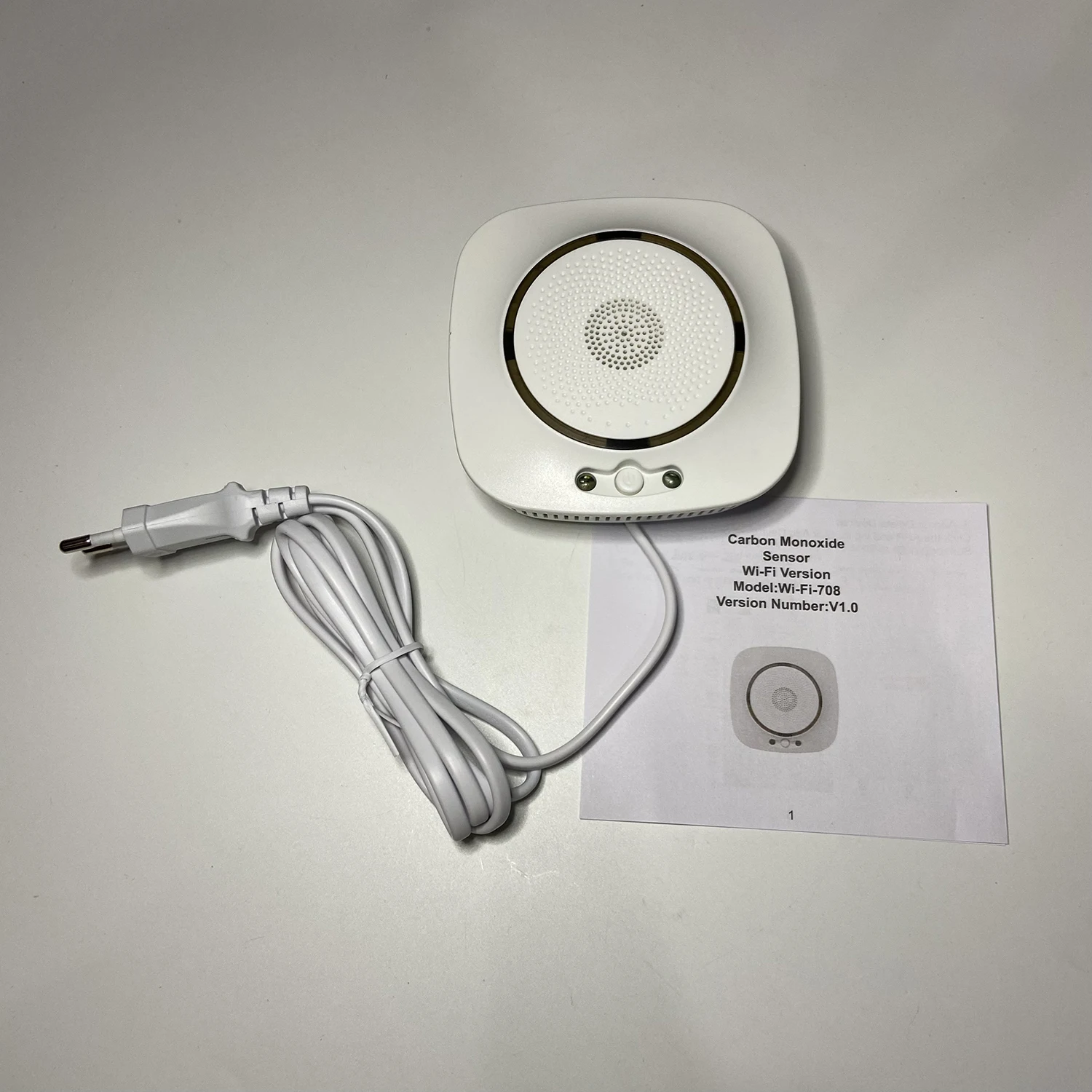1Pcs Wireless WiFi Carbon Monoxide Detector Tuya CO Alarm Sensor Smart Life App Notification Prevent Poisoning NC Relay Output