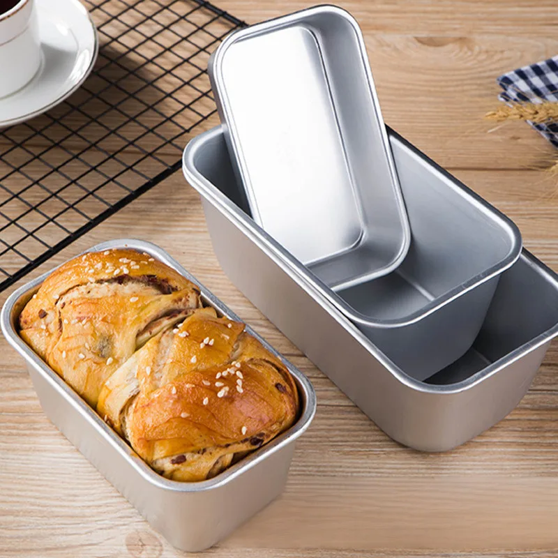 

Rectangular Bread Mold with Cover Bread Baking Tray Cake Toast Non-Stick Toast Box with Lid Aluminiz