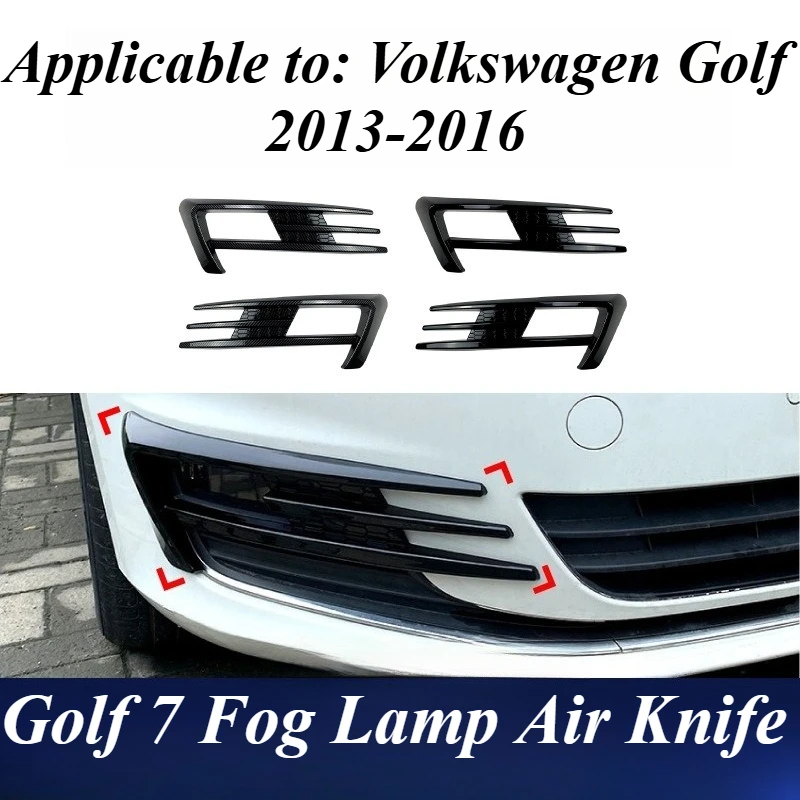 

For Volkswagen Golf MK7 2013-2016 Front Bumper Air Guide Fog Light Cover Trim ABS Plastic Styling Lip Car Exterior Accessories