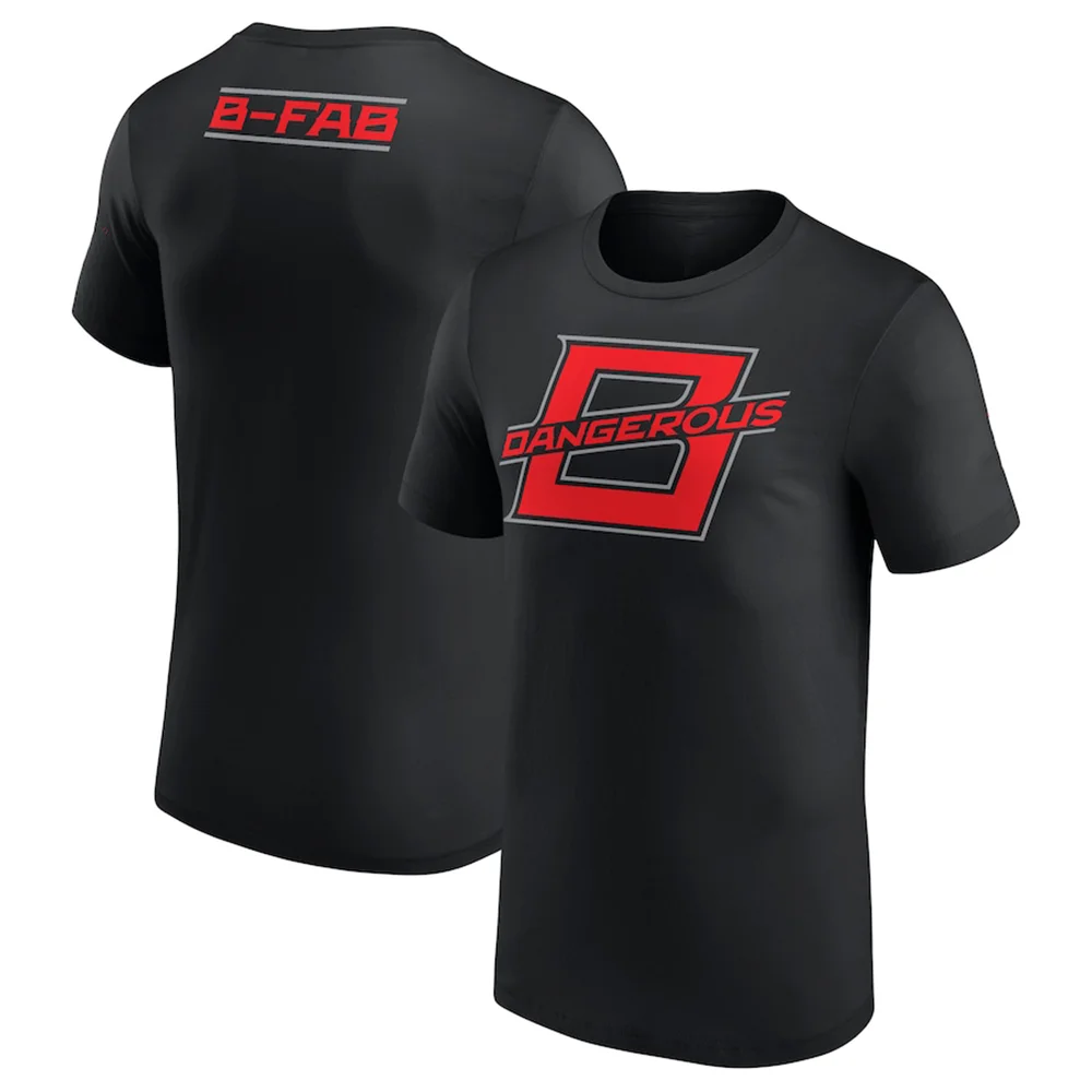 

“2025 DANGEROUS Edge Tee! Black Base + Neon Red ‘DANGEROUS’—‘B-FAB’ Reflective Back for Unisex Street Swag!”