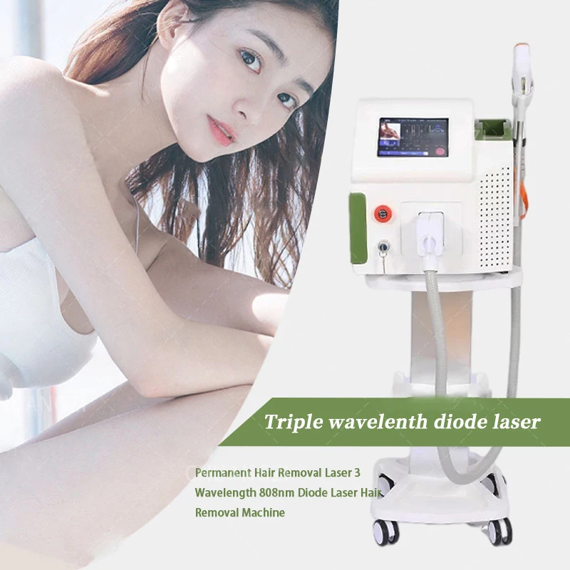 

High Technology Ice Laser 808nm 755 1064nm Diode Hair Removal Machine Permanent Machine Portable Fast Crystal Skin