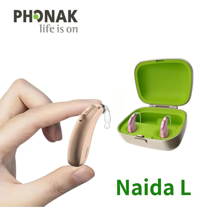 Phonak Naida L-UP/PR Hearing Aids 20 Channels Computer Programming Bluetooth Rechargeable Health Monitoring for Deafness