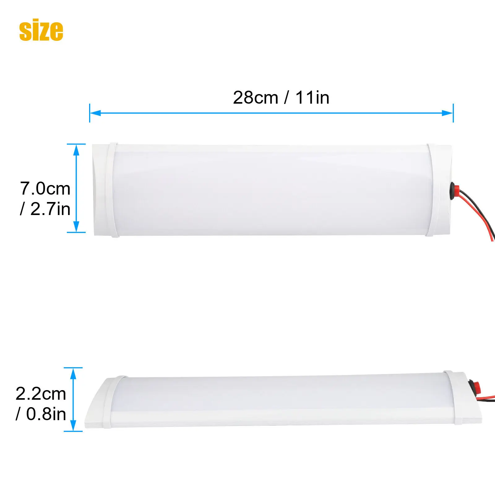 2Pcs DC 12V 72 LED Car Reading Dome Interior Roof Light Decor Lights Ceiling Lighting Lamp For RV Camper Trailer Trunk Accessory