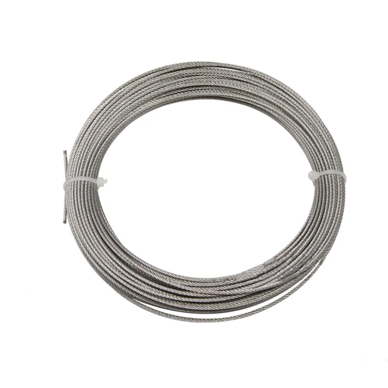 10 Meters 1.5mm Diameter Stainless Steel Flexible Wire Rope Lifting Clothesline Lifting Cable Has Strong Load Bearing.