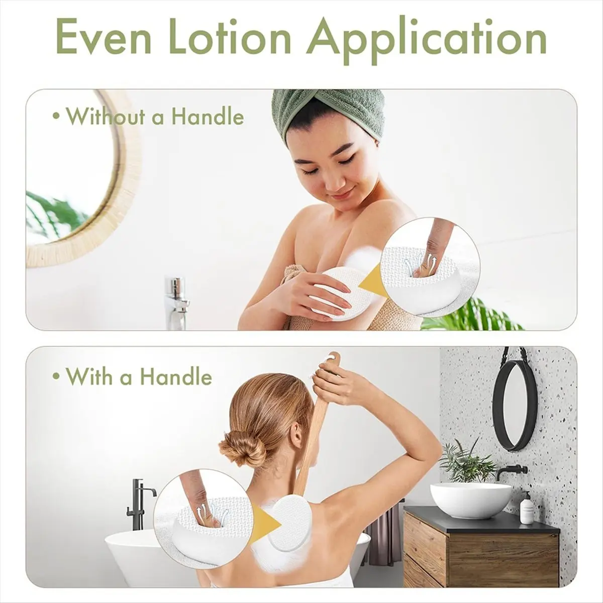 *X07A 6 PCS Lotion Applicator Replacement Pads, Back Sunscreen Applicator for Kids, Apply Cream Medicine, Handle Not Included