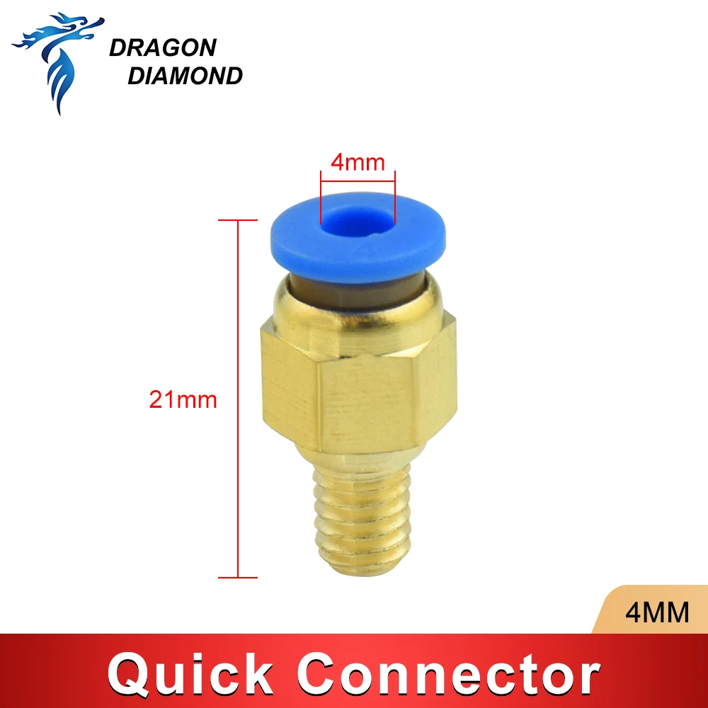 13Pcs 4MM Mold Air Pipe Pneumatic Quick Connector Metric Thread Straight Through PC4 For Lubrication Oil Pump