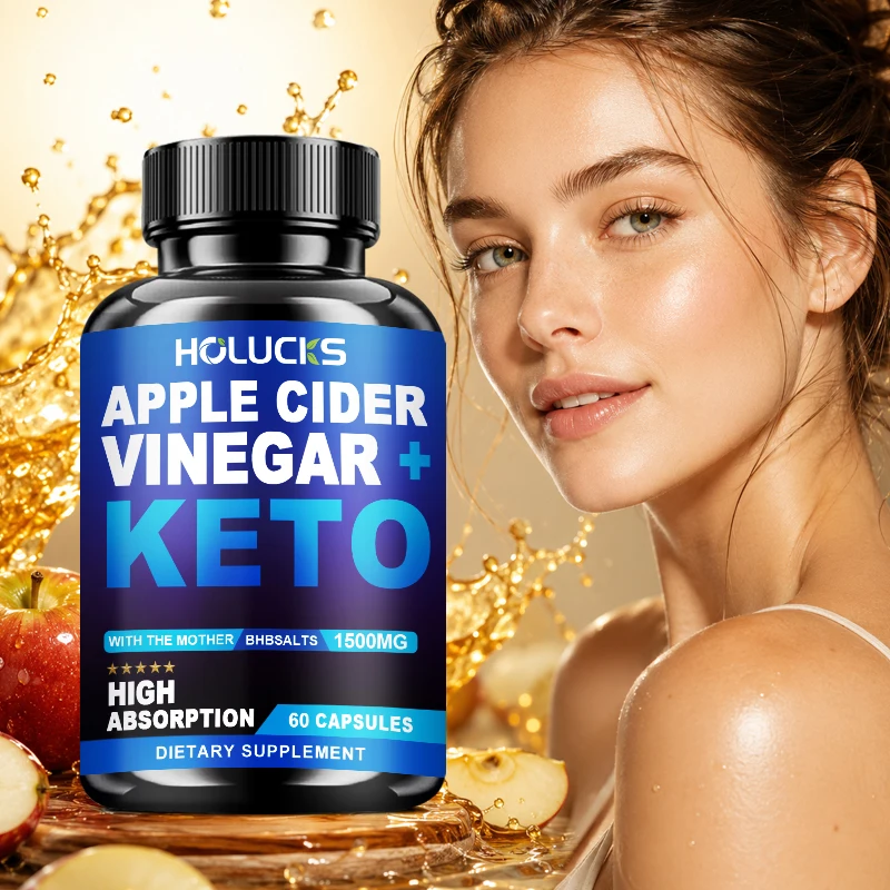High Absorption Apple Cider Vinegar Keto Capsules, with Mother Vinegar & BHB Complex, Support Digestion Function, Skin Health