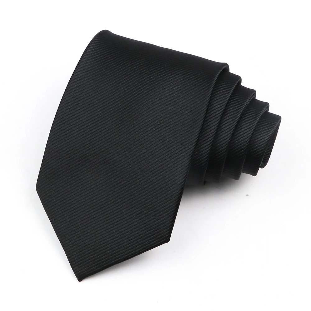 Gracefully Solid Color Polyester Neckties Brown 8 CM Ties For Wedding Party Daily Shirt Suit Cravats Accessories Decoration Gift