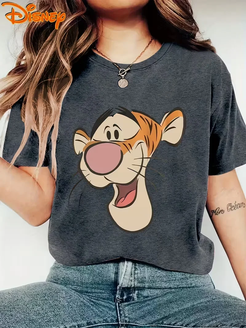 Disney Lion King Hakuna Matata Women Men Cotton T Shirt Tee Unisex Short Sleeve Oversized Casual Couple Top Streetwear Dark Grey