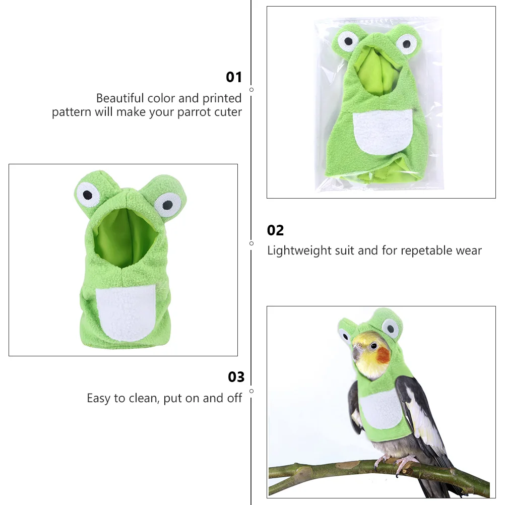 

Parrot Clothes Soft Suit Adjustable Strap For Halloween Party Festival Reusable Lightweight Pet